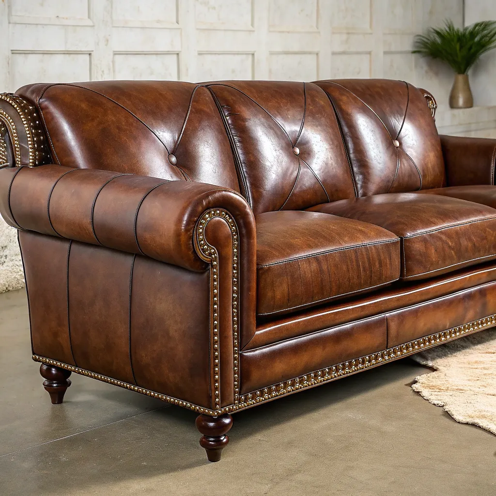 Retro Leather Sofa